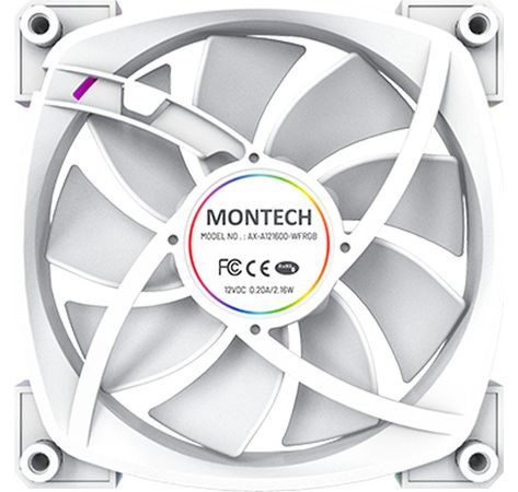 Montech AX120 PWM ARGB Lüfter - 120mm, weiß