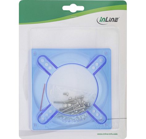 InLine Lüfteradapter, 120mm auf 70/80/90mm, für CPU-Kühler, Acryl