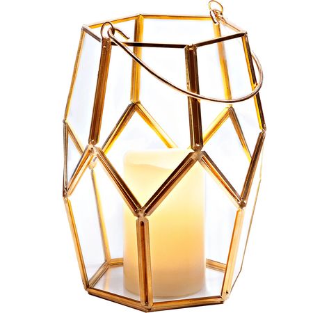 Glaslaterne mit LED-Kerze