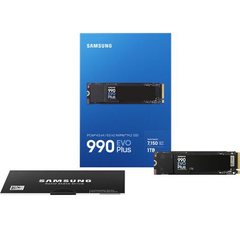 Samsung 990 Evo Plus NVMe 2.0 SSD, PCIe 4.0 x4 / 5.0 x2, Typ 2280 - 1 TB