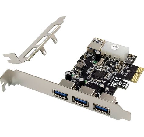 InLine® PCIe Karte, 3x+1x USB 3.2 Gen.1, Molex kompatibler 4-Pin Stromanschluss