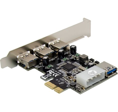 InLine® PCIe Karte, 3x+1x USB 3.2 Gen.1, Molex kompatibler 4-Pin Stromanschluss