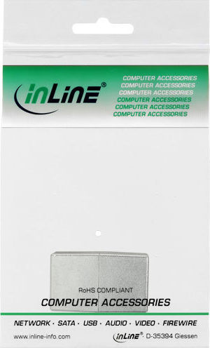 InLine Cat 5 Patchkabelkupplung 2x RJ45 Buchse metallisiert geschirmt