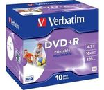 VERBATIM 10er-JewelCase DVD+R 16x bedruckbar