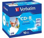 VERBATIM 10er-Jewelcase printable CD-R