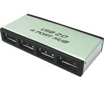 LogiLink® USB Hub 4-Port USB 2.0 mit Netzteil aus Aluminium