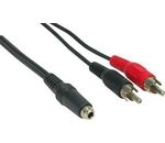 Audio Adapter 3,5mm Klinke Buchse / 2x Cinch Stecker 0,2m