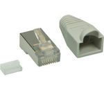 Modularstecker RJ45 geschirmt; CAT 5 RJ45/8P8C PLUG GRAU