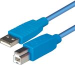USB 3.0 Anschlusskabel Stecker A an Stecker B, blau, 5m