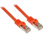 RJ45 Patchkabel mit CAT7 Rohkabel, PiMF, 600MHz, halogenfrei, 2m, orange