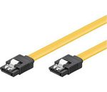 SATA 6 Gb/s Anschlusskabel mit Metallclip, 1m, gelb, Good Connections