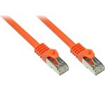 Patchkabel mit Cat7 Rohkabel, S/FTP, PiMF, halogenfrei, 600MHz, orange, 0,5m, GCT