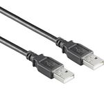 Anschlusskabel USB 2.0 Stecker A an Stecker A, 1,8m, schwarz, Good Connections