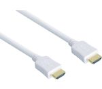 High-Speed-HDMI-Kabel mit Ethernet, vergoldete Stecker, 1m weiß, Good Connections