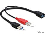 Kabel USB 3.0 Y - Buchse 1x > USB 3.0-A ST+ USB 2.0-A ST 30cm, Delock [83176]