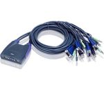 KVM-Switch, 4-fach für USB und VGA, Aten [CS64US]