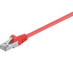 Cat 5e Netzwerkkabel F/UTP RJ 45 - Stecker Folienschirmung rot 0,5m