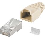 Modularstecker RJ45 geschirmt; CAT 5 RJ45/8P8C PLUG BEIGE