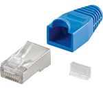 Modularstecker RJ45 geschirmt; CAT 5 RJ45/8P8C PLUG BLAU