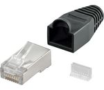 Modularstecker RJ45 geschirmt; CAT 5 RJ45/8P8C PLUG SCHWARZ