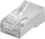 Modularstecker RJ45 geschirmt; CAT 5 RJ45/8P8C PLUG FLAT CABLE