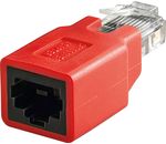 Modularadapter; CAT 5 RJ45 1xM 1xF CROSSOVER ADAPTOR