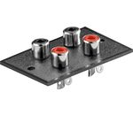 Cinchterminals rot-schwarz; CP 04