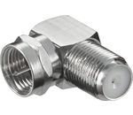 Verbinder:F-Stecker>F-Kupplung,90°Winkel; WE 1166 W LC (F-plug>F-jack)