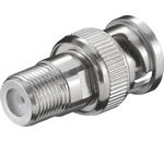 Adapter:F-Kupplung>BNC-Stecker; WE 3016 (F-jack<>BNC-plug)