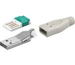 USB A-Stecker zur werkzeugfreien Crimp-Montage; USB PLUG A-Version tool-less assembly