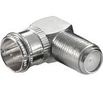 Verbinder:F-Quick-Stecker>F-Kupplung,90°; WE 1132 W (F-male quick<> F-female)