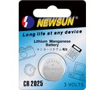 Knopfzelle Lithium; CR 2025 N 1-BL New Sun