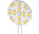 LED Einbaustrahler 2W seitliche Pins; LED Einbaustr. G4 warm-weiß 170LM 140°