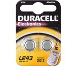 DURACELL Knopfzelle Alkaline LR43 AG12 V12GA 2er-Bli