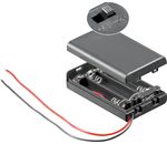 Batteriehalter 3x Micro AAA R3, Bauform 3 geschlossen, mit Anschlusskabel+Schalter
