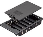 Batteriehalter 6x Mignon AA R6, Bauform 6 geschlossen, mit Lötanschluss