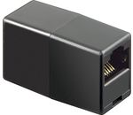 ISDN Adapter ; TEL ADAP RJ45/8P8C 2xF JACK/JACK BLACK