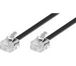 Modularanschlußkabel; TEL 6P4C/RJ11-RJ11 600 BLACK 6m