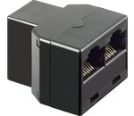 ISDN T-Adapter ; TEL ADAP RJ45/8P8C 1xF 2xF BLACK