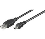 USB 2.0 Hi-Speed Kabel; USB MINI-B 5 pin 180 SCHWARZ 1.8m