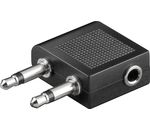2 x 3,5 mm Mono Stecker / 3,5mm Stereo Buchse; A 513 B Flugzeugadapter