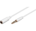 Audio Verlängerungskabel; AVK 181-0150 mini (3,5 M>3,5 F) 1,5m whi