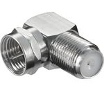 Verbinder:F-Stecker>F-Kupplung,90°Winkel; WE 1166 W Cu (F-plug>F-jack) H.Q.