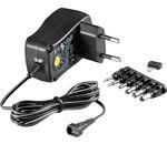 Universal-Netzteil Basic 3V-12V 0,6A bis 7,2W 8xDC-Adapter schwarz 1,8m