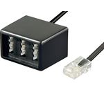 RJ45 - TAE Adapter ; TEL ADAP RJ45 - TAE NFF BLACK