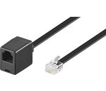 Modularverlängerungskabel; TEL 6P6C/RJ12 1000V BLACK VERL. 10m