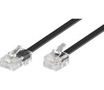 Modularanschlußkabel; TEL 6P4C-8P4C RJ11-RJ45 300 BLACK 3m