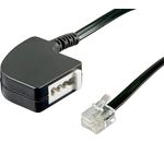 RJ11 - TAE Adapter ; TEL ADAP RJ11 - TAE F JACK BLACK