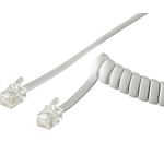Telefonhörer-Spiralkabel; TEL MODU SPIRAL 4m RJ10 WEISS/WHITE
