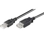 USB 2.0 Hi-Speed Verlängerungskabel; USB Verl AA 060 HiSpeed SCHWARZ 0.6m